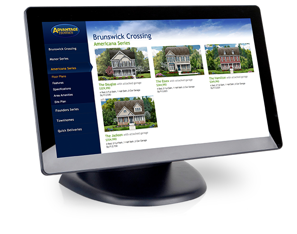 Brunswick Crossing Advantage Homes kiosk