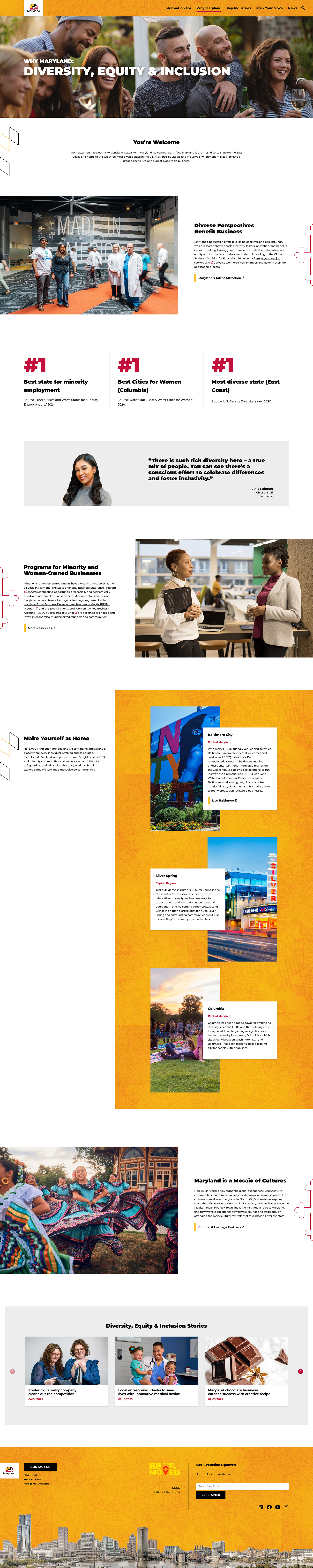 Business Maryland diversity page