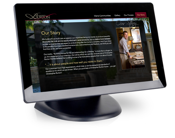 Christopher Burton Luxury Homes kiosk