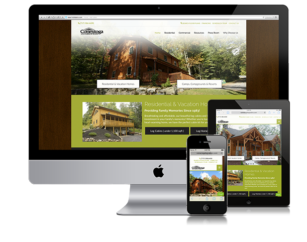 Conestoga Log Cabins website