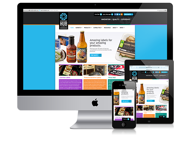 HUB Labels website