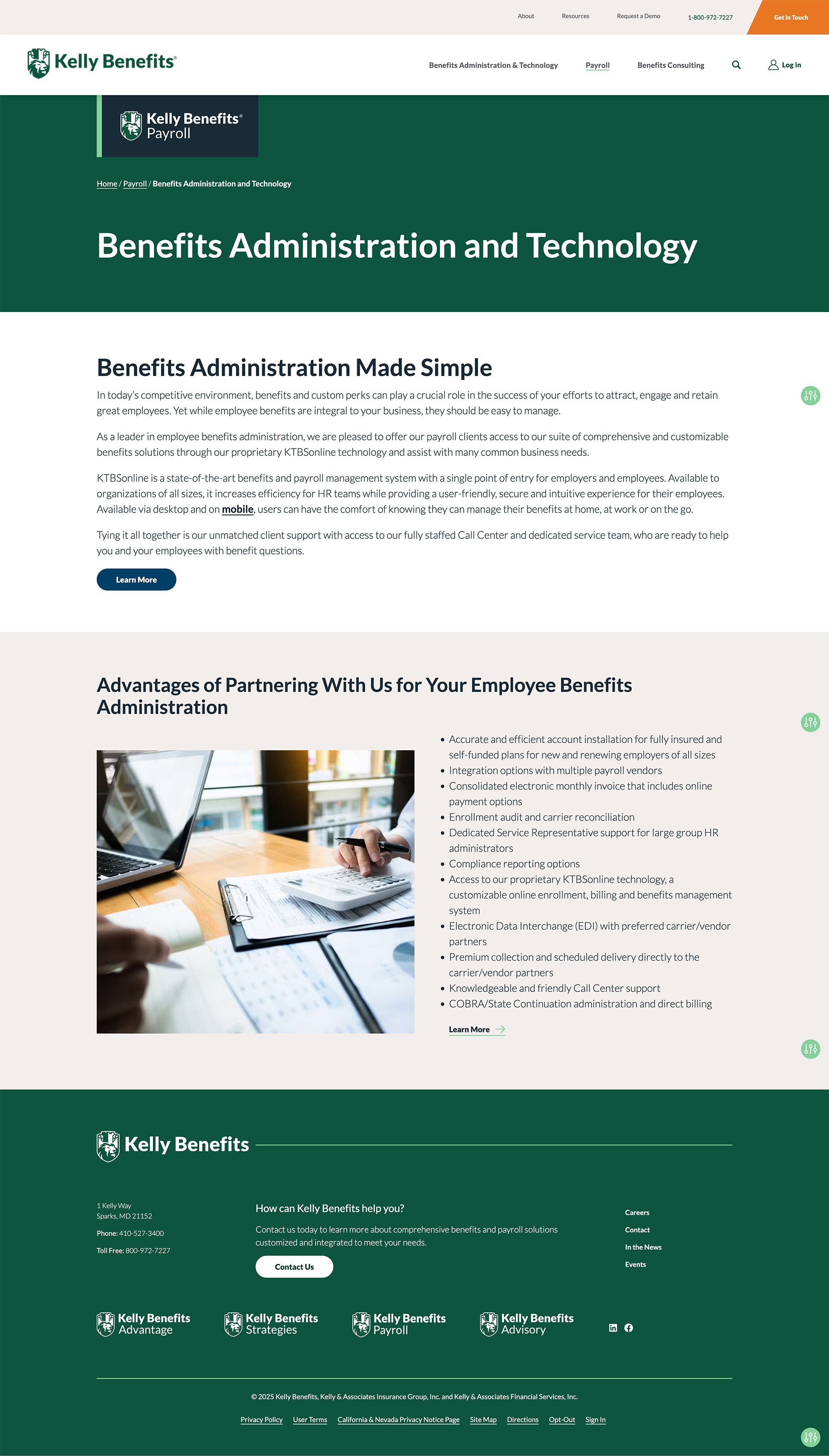 Kelly Benefits services