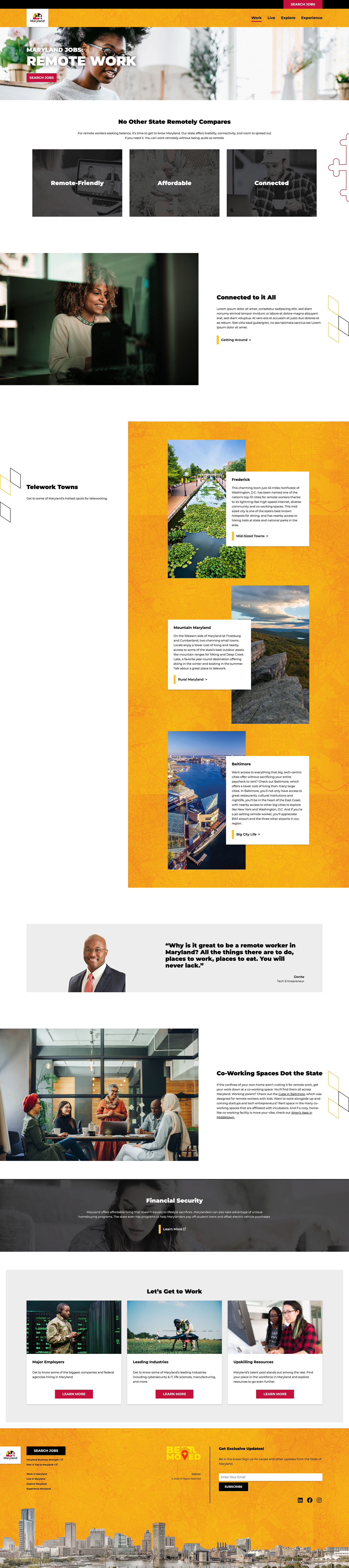 Live Work Maryland remote work page