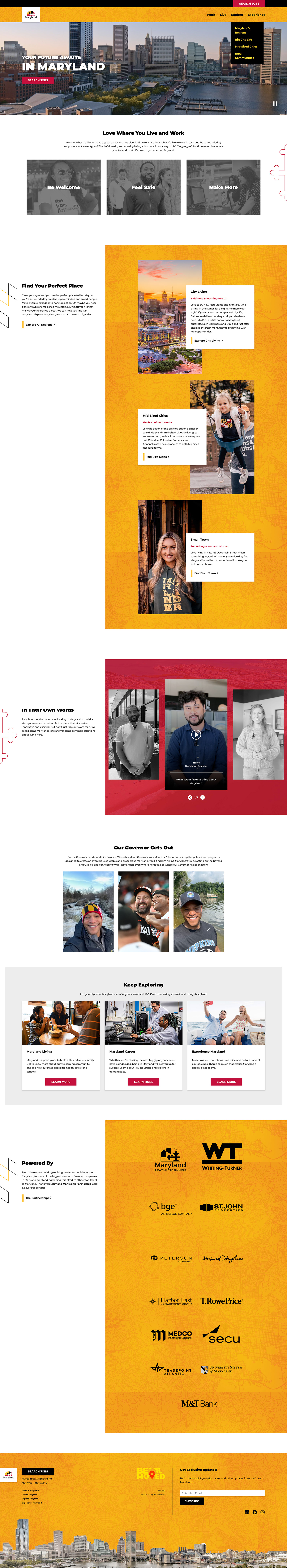 Live Work Maryland homepage