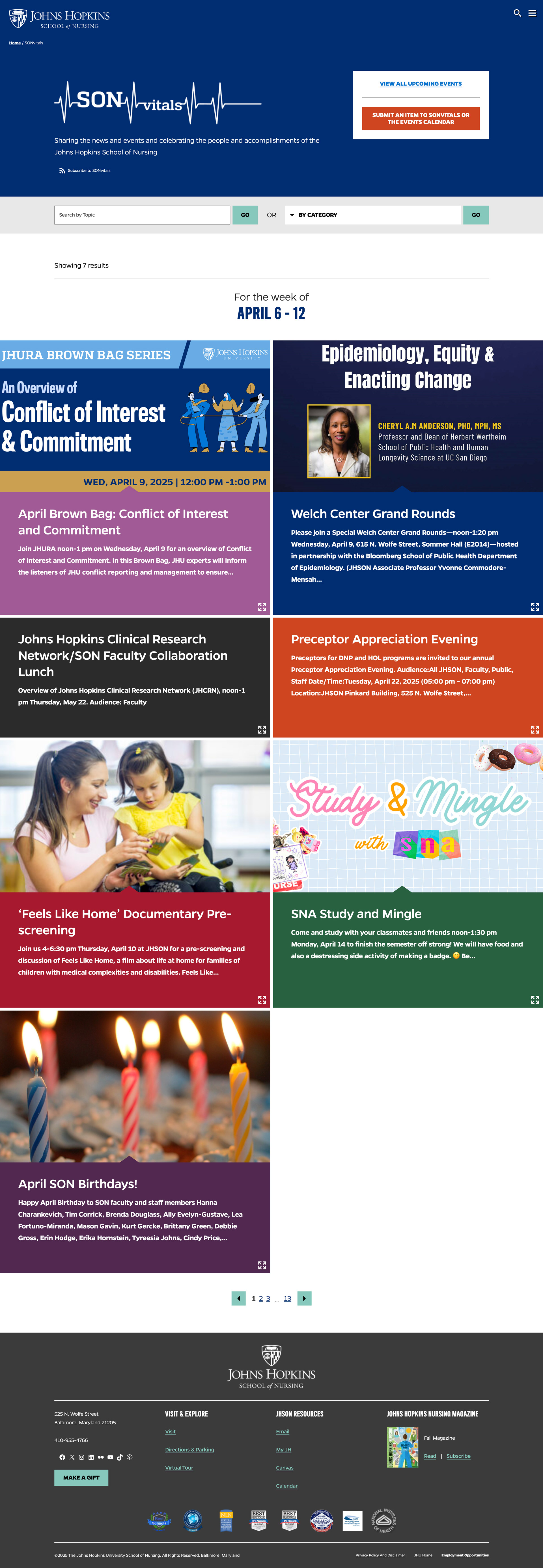 JHU Nursing SON Vitals